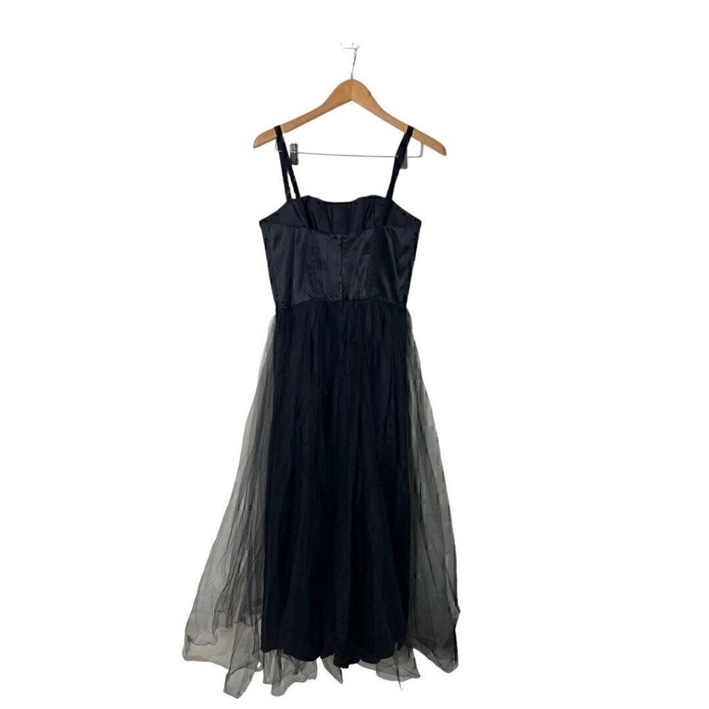 Vintage Gunne Sax Black Tulle Dress 9/10 0166